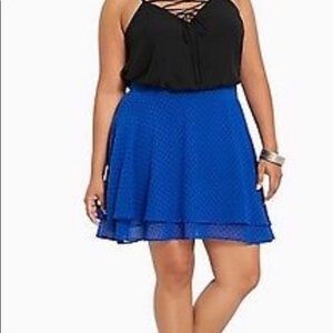 torrid blue polka dot skirt plus size 30 women